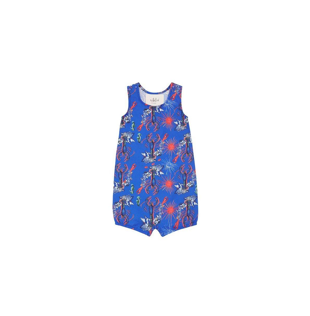 Vild House of Little Baby Vild Lab No.8 - Rare Living Lobsters, Organic Cotton Romper
