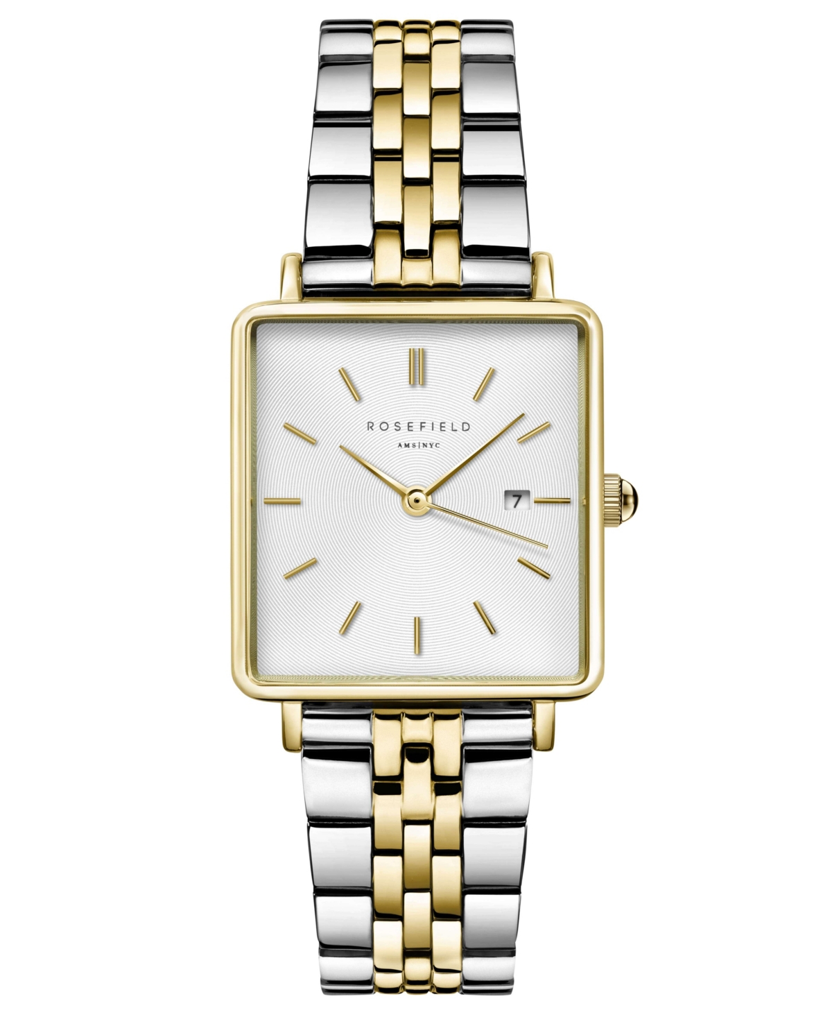 Boxy Women's Two Tone Stainless Steel Bracelet Watch 28mm - Gold