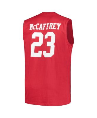 Men's Christian McCaffrey Scarlet San Francisco 49ers Big Tall Muscle Tank Top