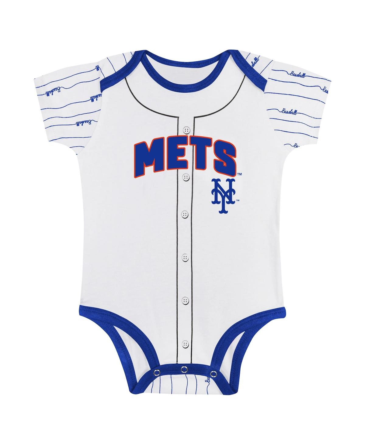 Outerstuff Baby Boys and Girls New York Mets Play Ball 2-Pack Bodysuit Set - White