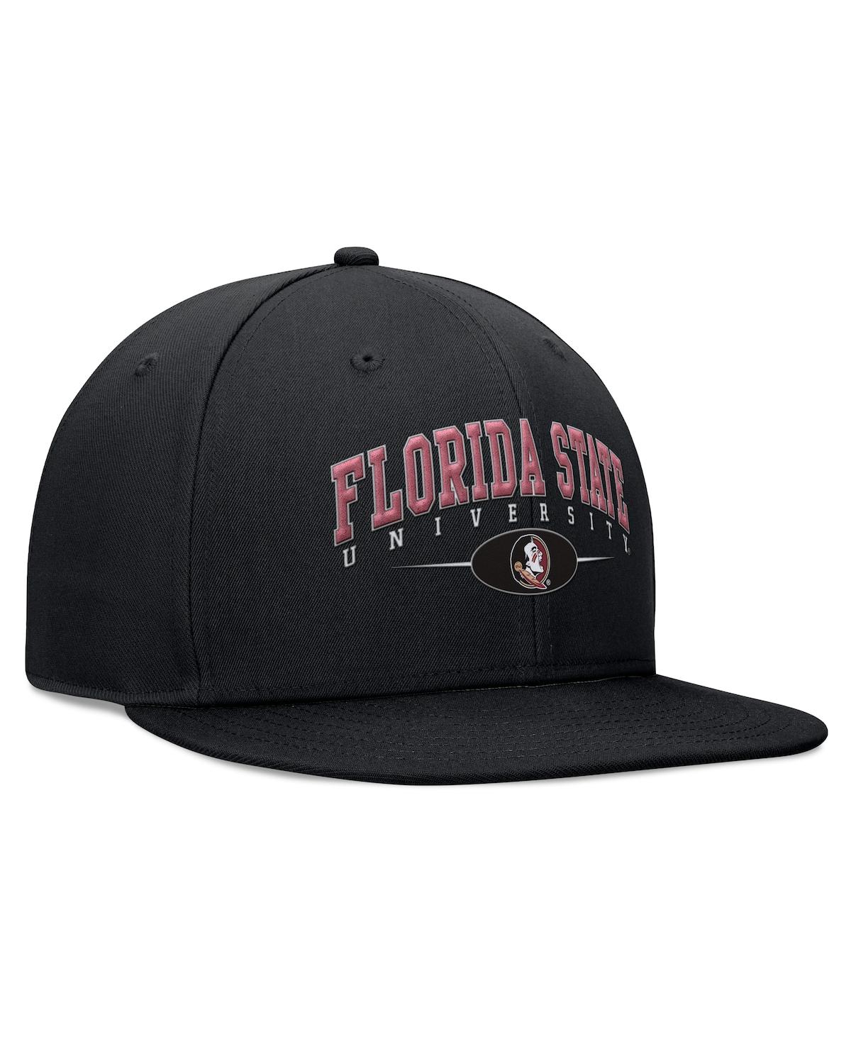 Top Of The World Men's Black Florida State Seminoles Bullpen Snapback Hat In Black