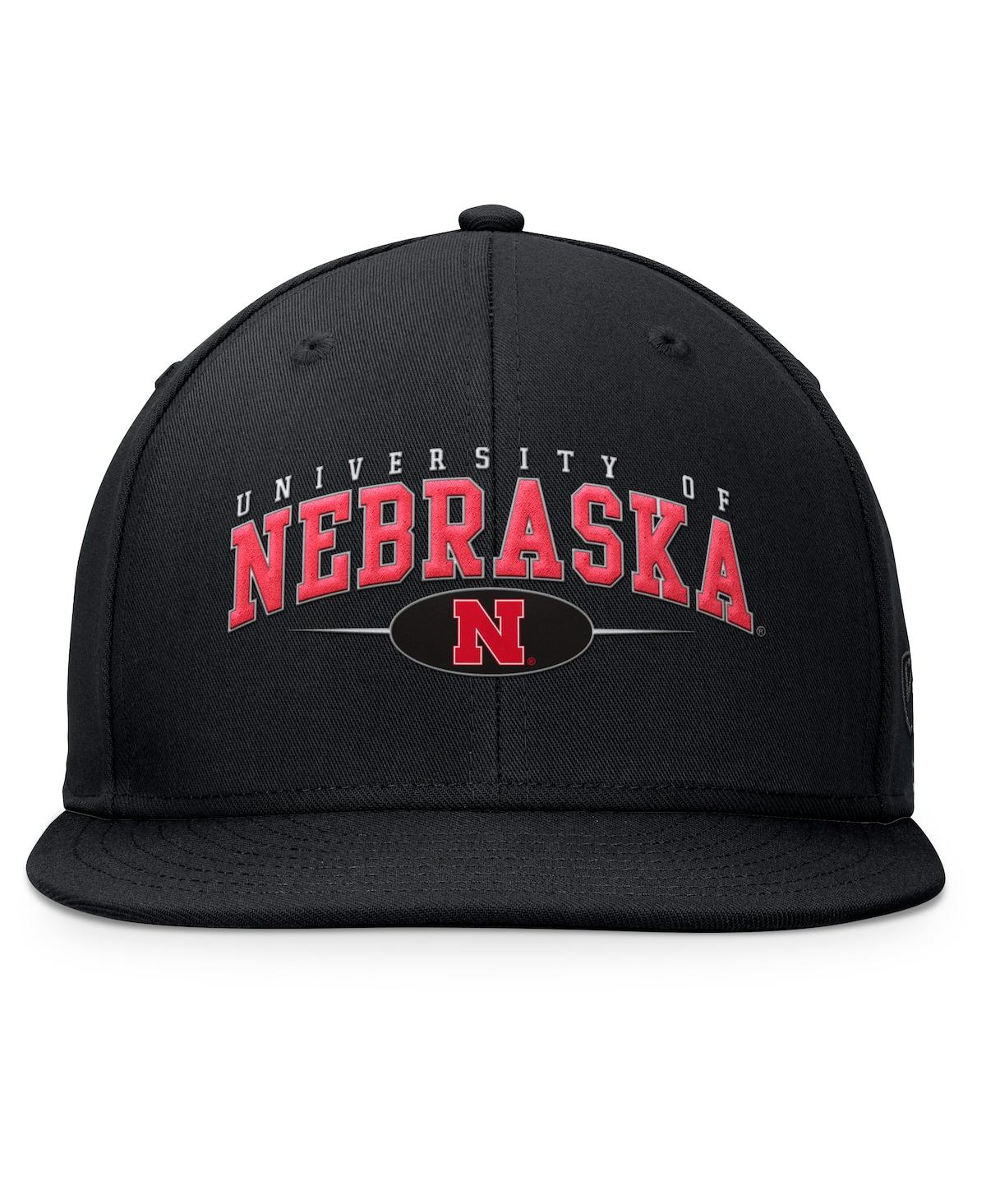 Top of the World Men'sNebraska Huskers Bullpen Snapback Hat - Black