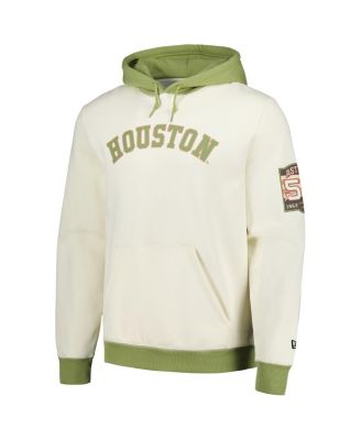 Men's Cream/Green Houston Astros Color Pop Pullover Hoodie