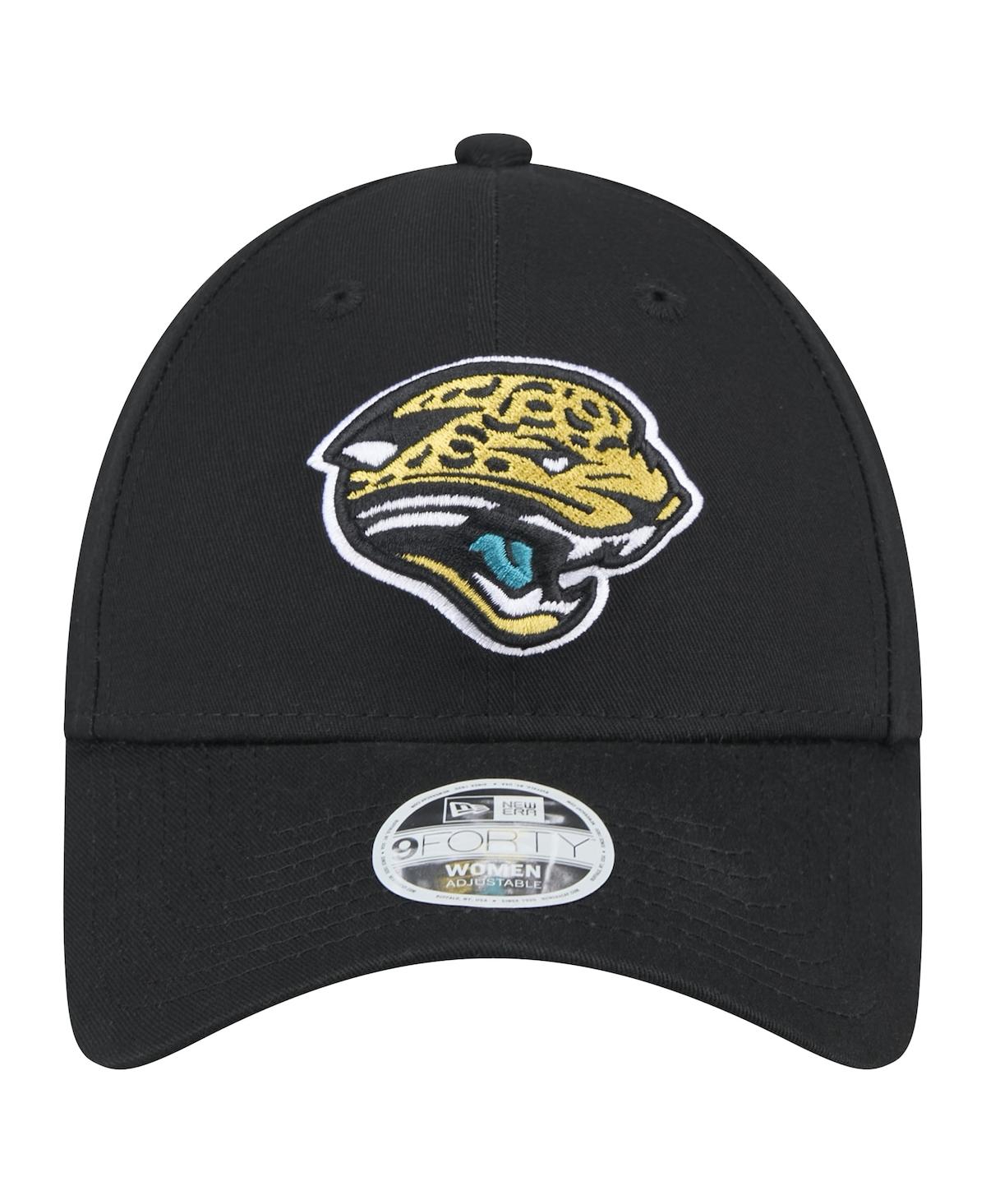 New Era Women's Black Jacksonville Jaguars Throwback Logo Standard 9forty Adjustable Hat In Black