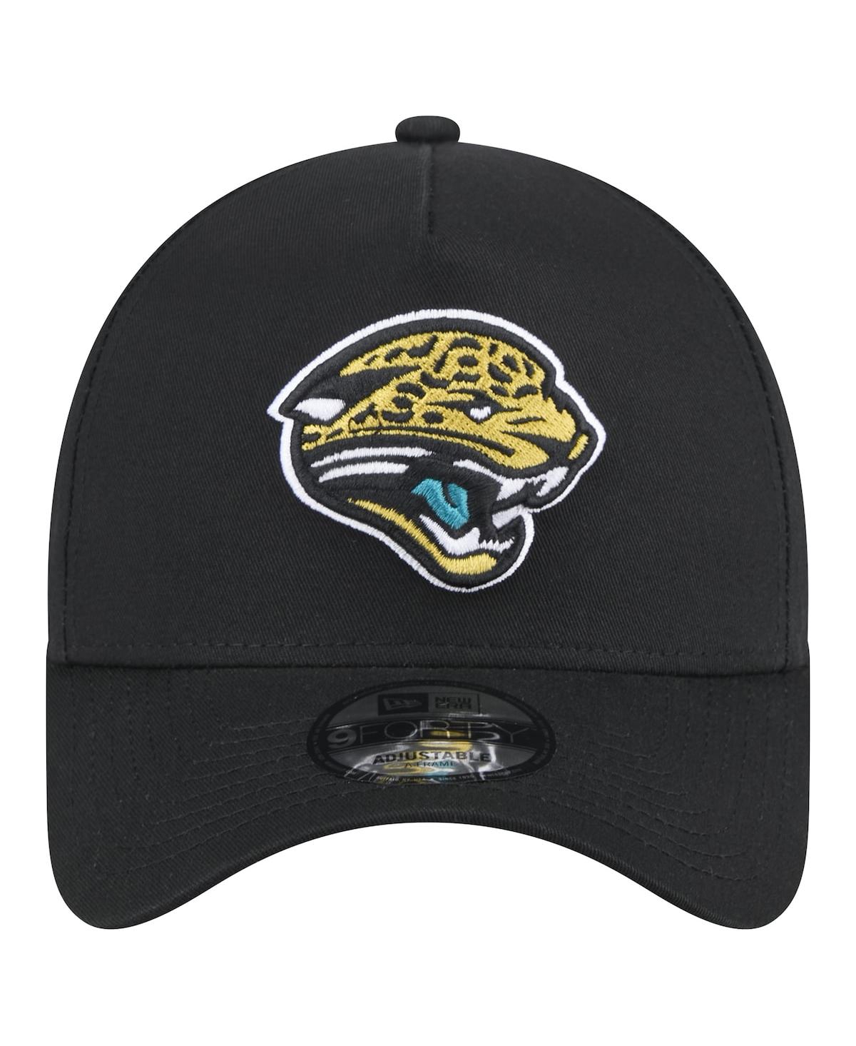 New Era Men'sJacksonville Jaguars Throwback Logo Standard A-Frame 9FORTY Adjustable Hat - Black
