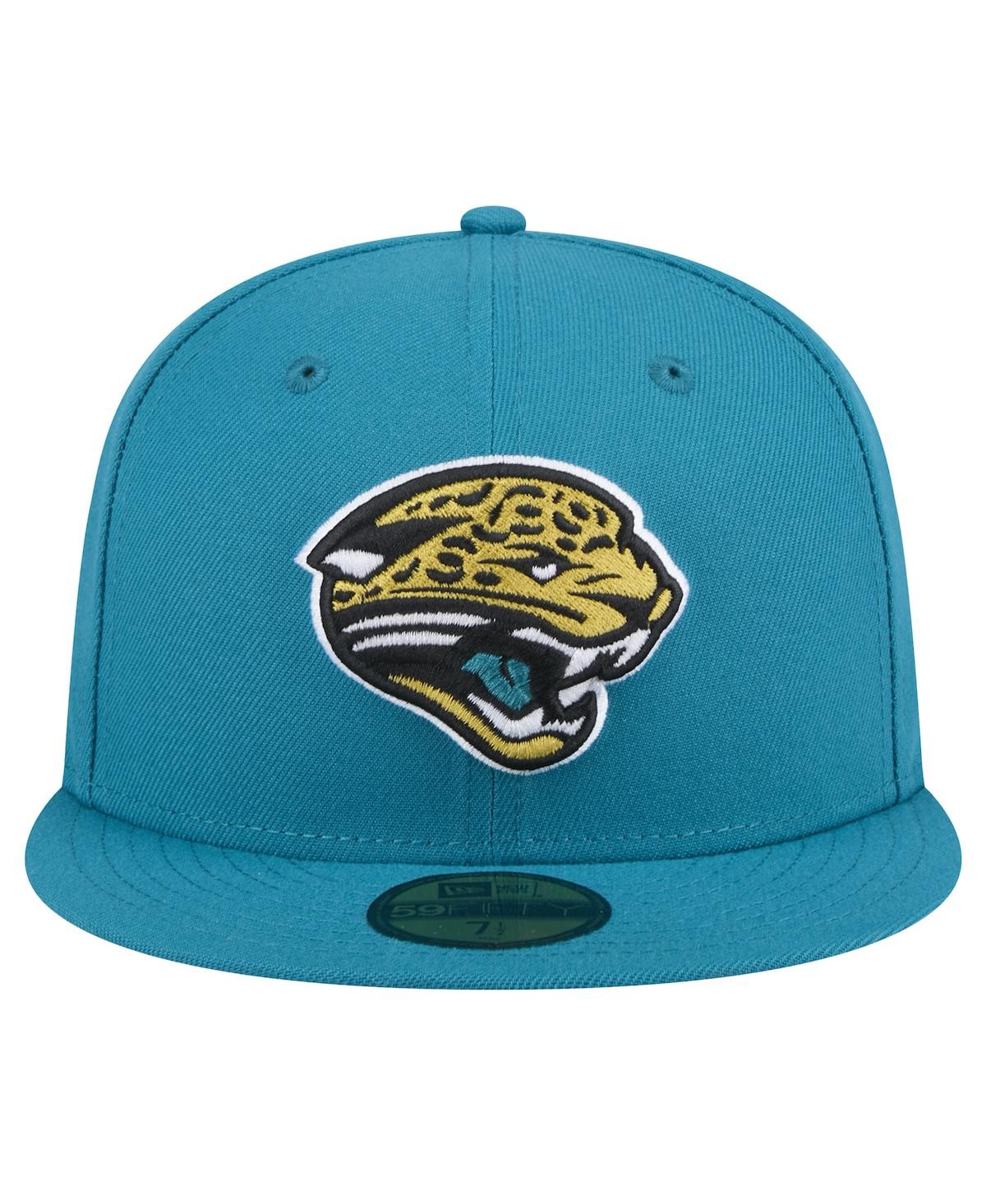 New Era Men'sJacksonville Jaguars Throwback Logo Omaha 59FIFTY Fitted Hat - Teal