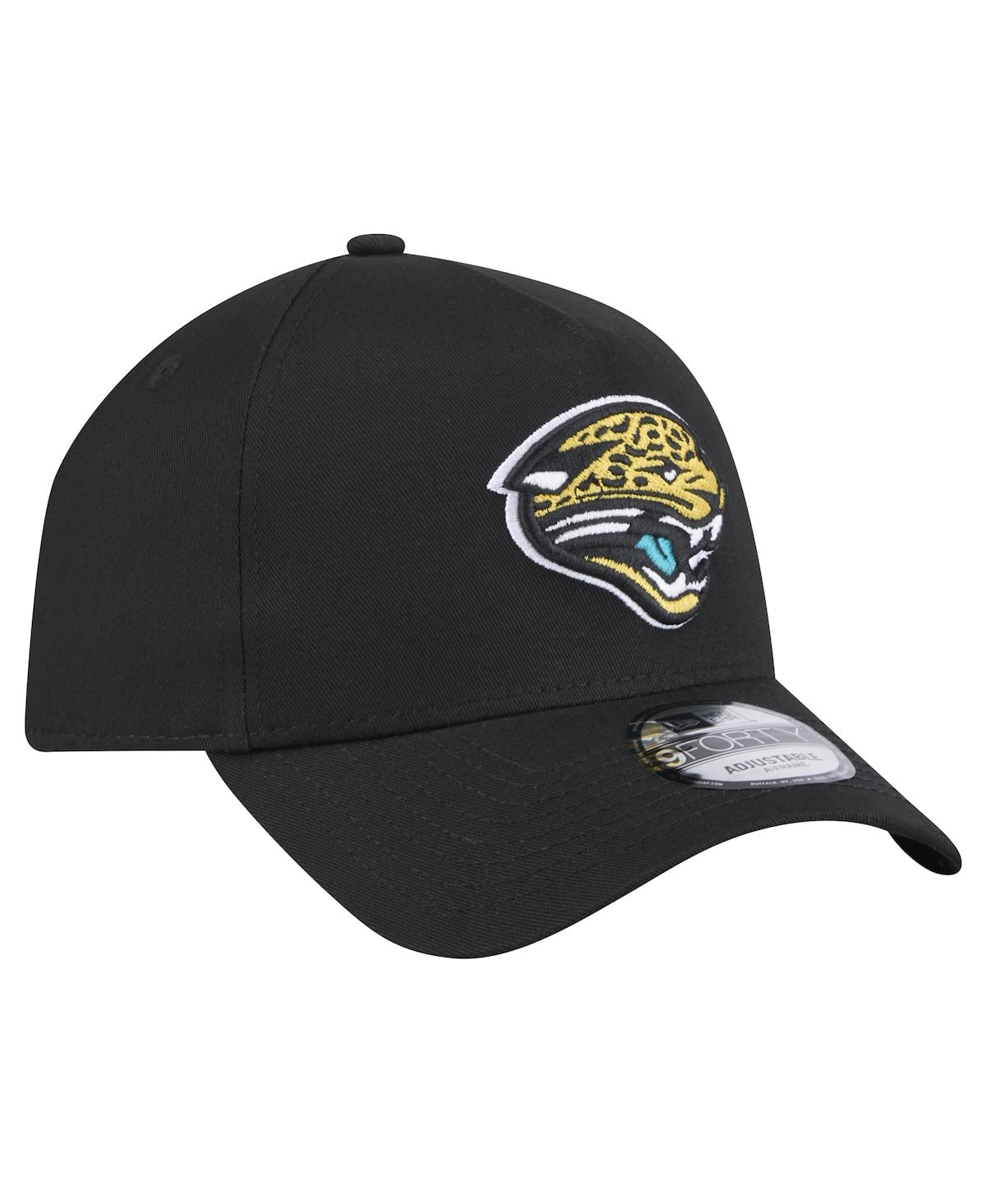 New Era Men'sJacksonville Jaguars Throwback Logo Standard A-Frame 9FORTY Adjustable Hat - Black