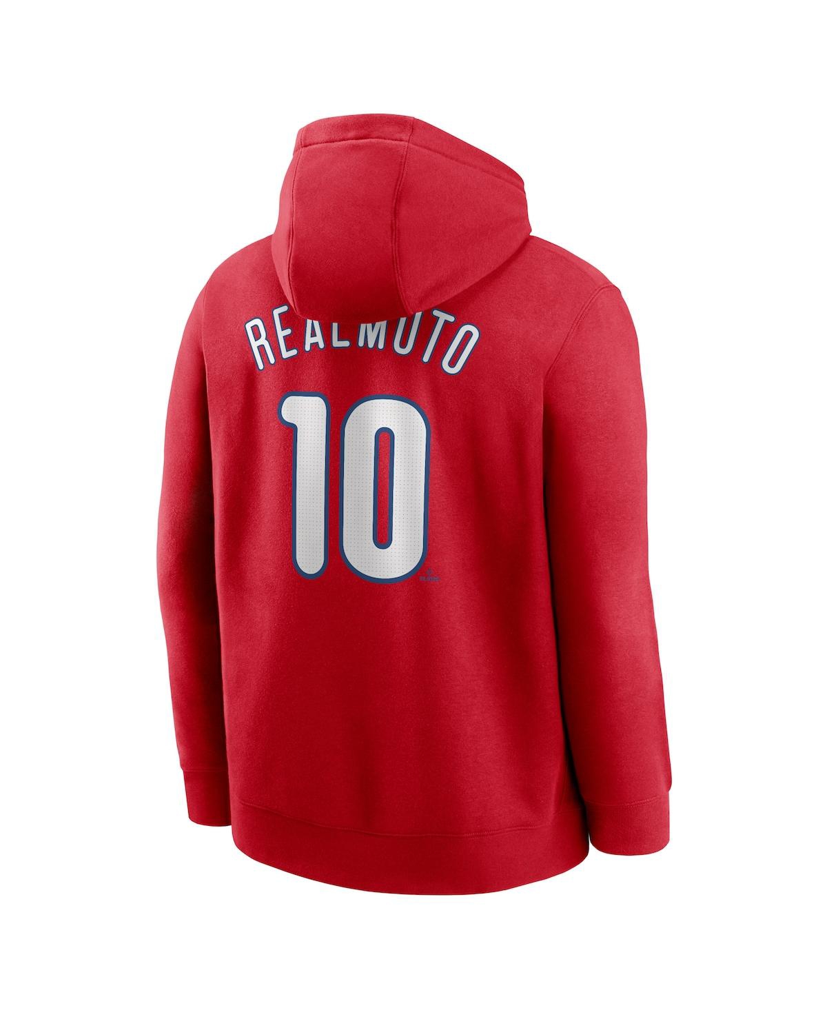 Nike Men's J.t. RealmutoPhiladelphia Phillies Player Name Number Club Pullover Hoodie - Red