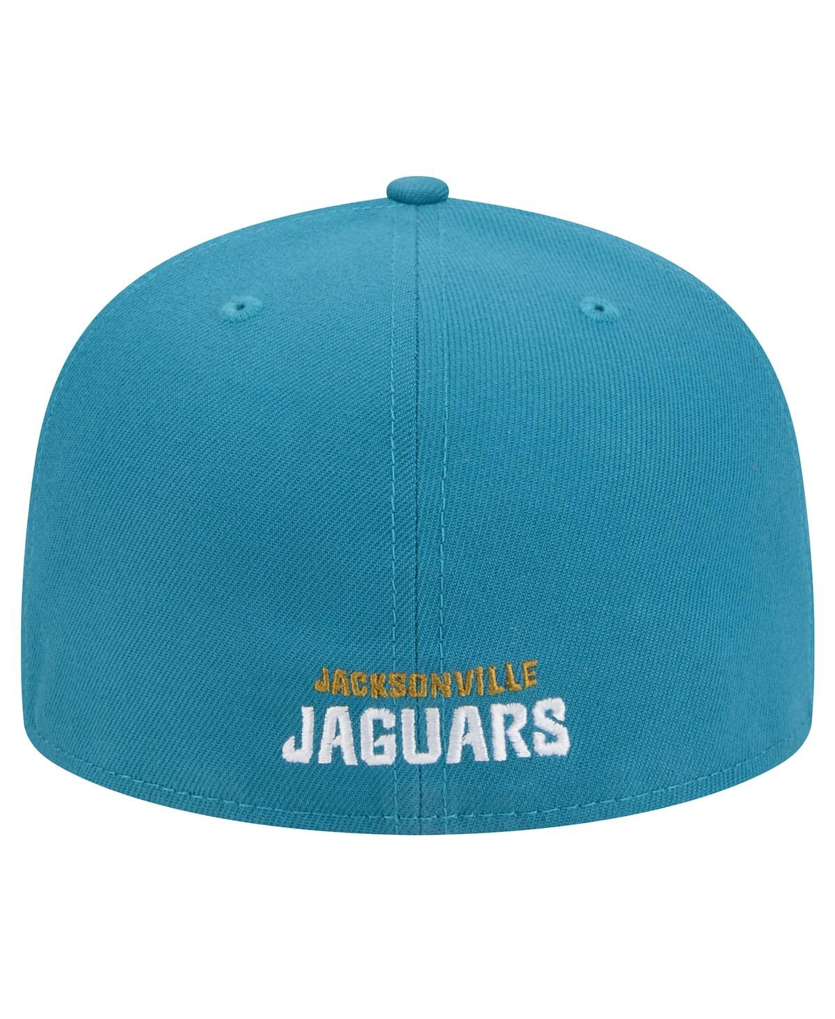 Shop New Era Men's Teal Jacksonville Jaguars Throwback Crawl Omaha 59fifty Fitted Hat