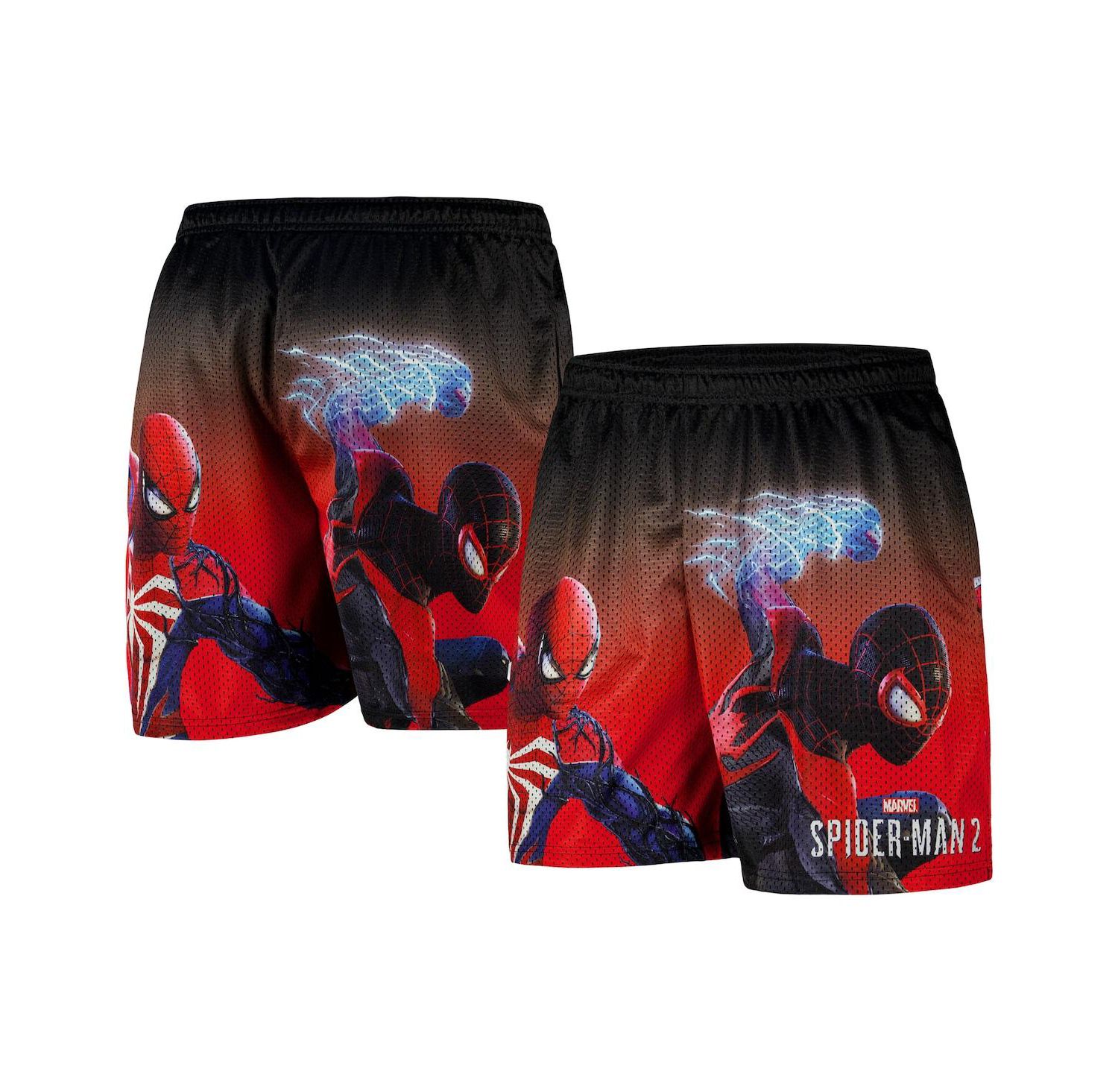 Men's Black Spider-Man Spider-Man 2 Poster Art Retro Shorts