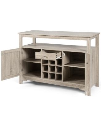 Buffet Server Sideboard Wine Cabinet Console Table Grey Home