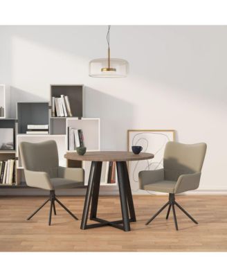 Swivel Dining Chairs 2 pcs Light Gray Velvet