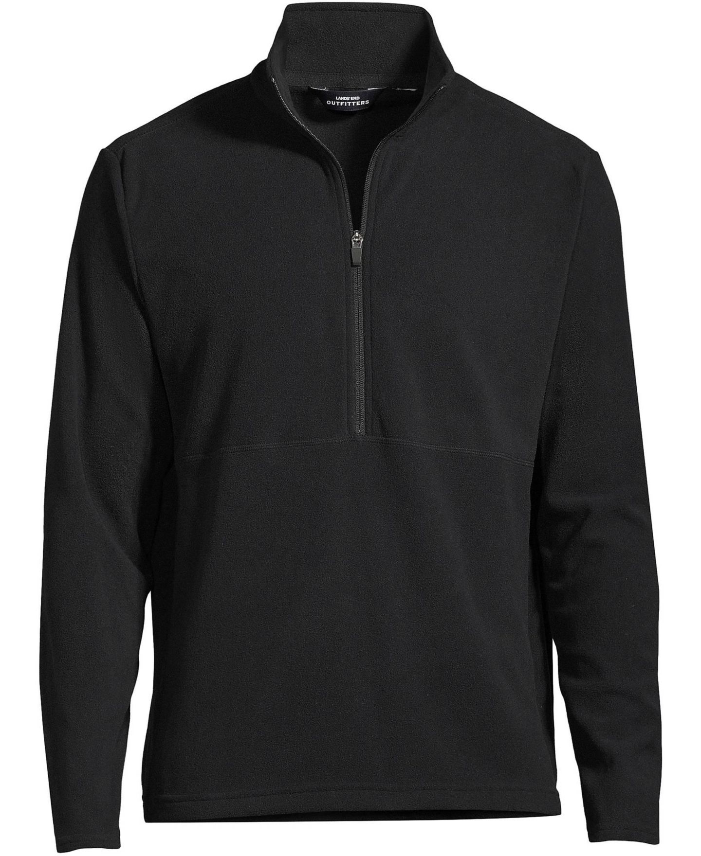 Мужской свитер Lands' End Thermacheck 100 Fleece Quarter Zip Pullover Top, цвет: Чёрный — фото 2