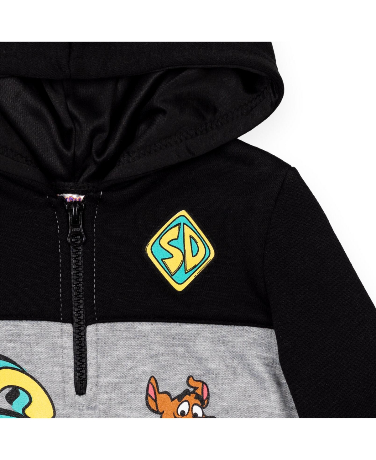 Scooby-Doo Boys Scooby Doo Shaggy Fleece Half Zip Hoodie to -/ black