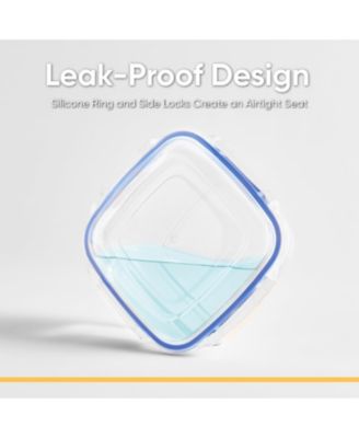 Airtight Food Storage Container with Leakproof Lid, 80 Oz, Clear