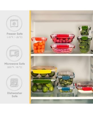 Airtight Food Storage Container with Leakproof Lid, 30 Oz, Orange