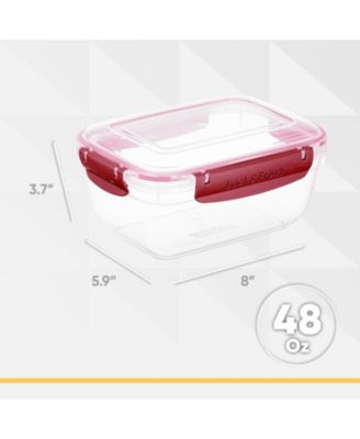 Airtight Food Storage Container with Leakproof Lid, 48 Oz, Orange