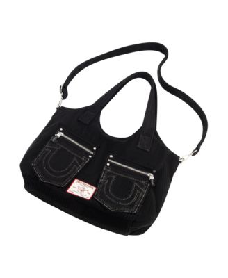 Horseshoe stitch Corduroy satchel.