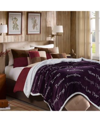 Premium Healing Warm Hugs Microfiber & Sherpa Gift Blanket, Twin