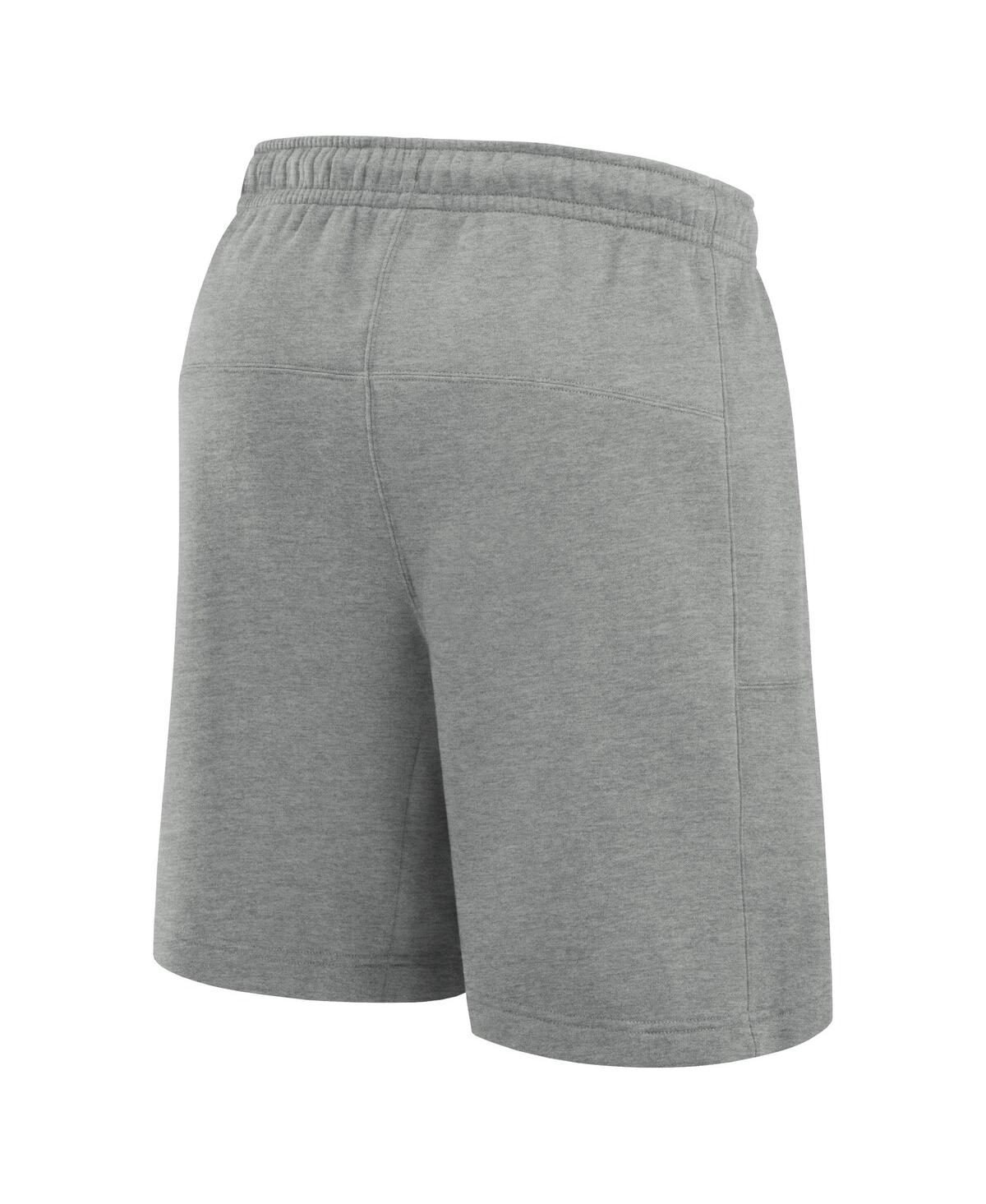 Nike Men's Heather Gray Georgia Bulldogs Legacy Essential Fleece Shorts In Heather Gray