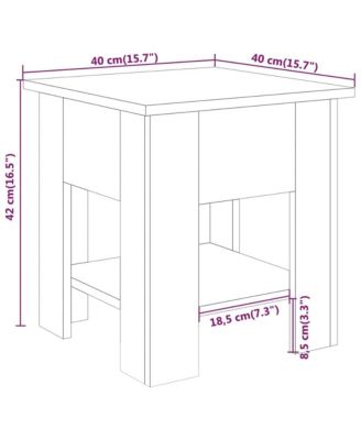 Coffee Table Gray Sonoma 15.7"x15.7"x16.5" Engineered Wood