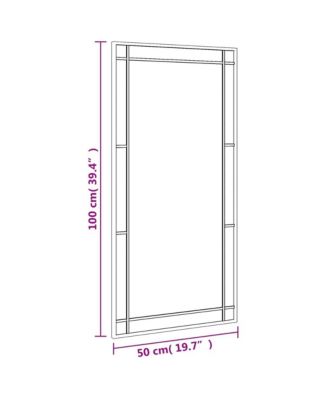 Wall Mirror Black 19.7"x39.4" Rectangle Iron