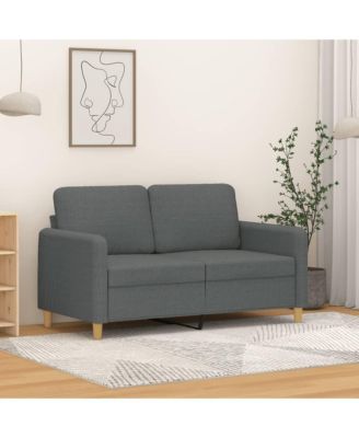 2-Seater Sofa Dark Gray 47.2" Fabric