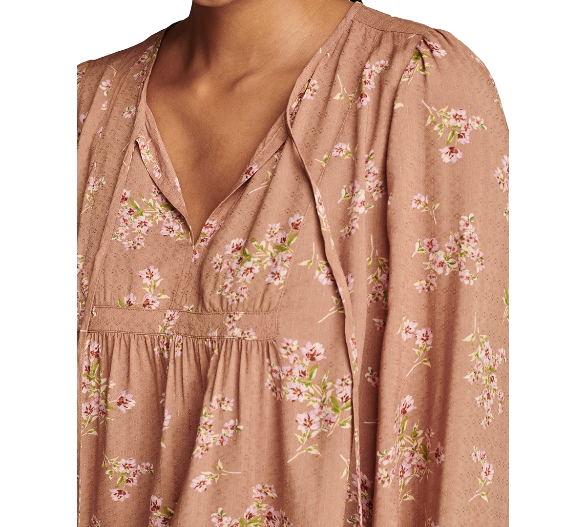 Lucky Brand Women's Printed Peasant Top