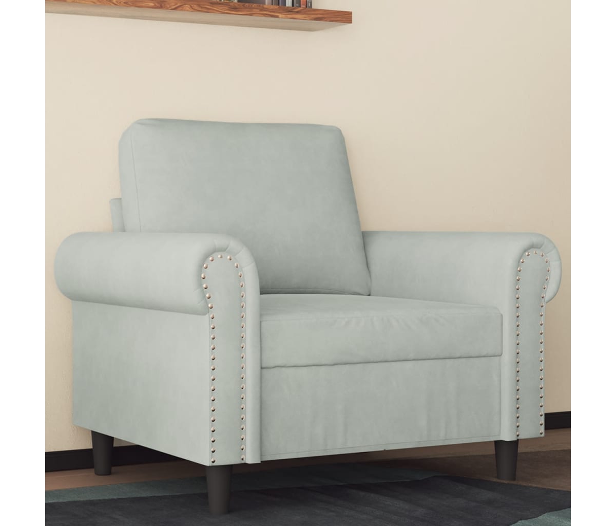 vidaXL Sofa Chair Light Gray 23.6
