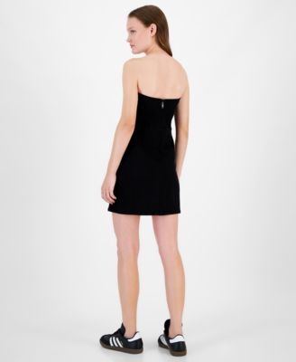 Juniors' Strapless Corset Embellished Mini Dress 