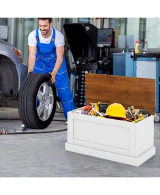 Large Storage Chest with Safety Metal Hinge-White