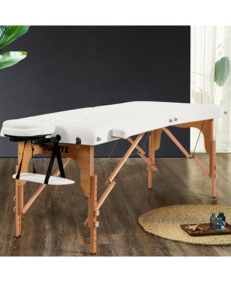 Portable Adjustable Facial Spa Bed with Carry Case-White