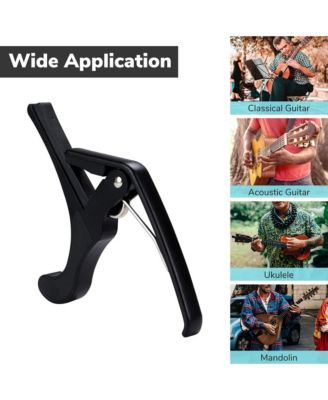 Clamp Key Trigger Capo For Acoustic Electric Classical Guitar Black