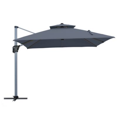 11 FT Square Double Top Patio Cantilever Umbrella