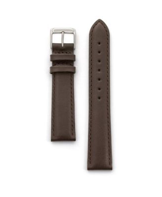 Men's Stitched Calfskin Leather Band in 24mm Brown