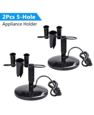 2Pcs Tabletop Blow Dryer Hair Iron Holder Hair Tool Salon Appliance Stand w/ 3 Outlets