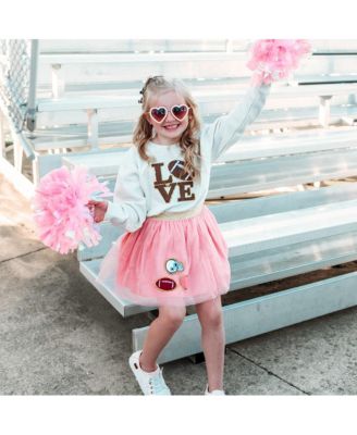 Baby Girls Football Love Patch Sweatshirt