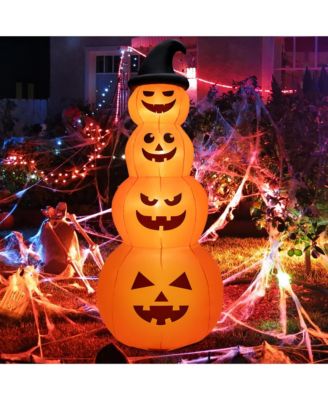8 Feet Inflatable Halloween Pumpkins Stack with Built-in LED Lights