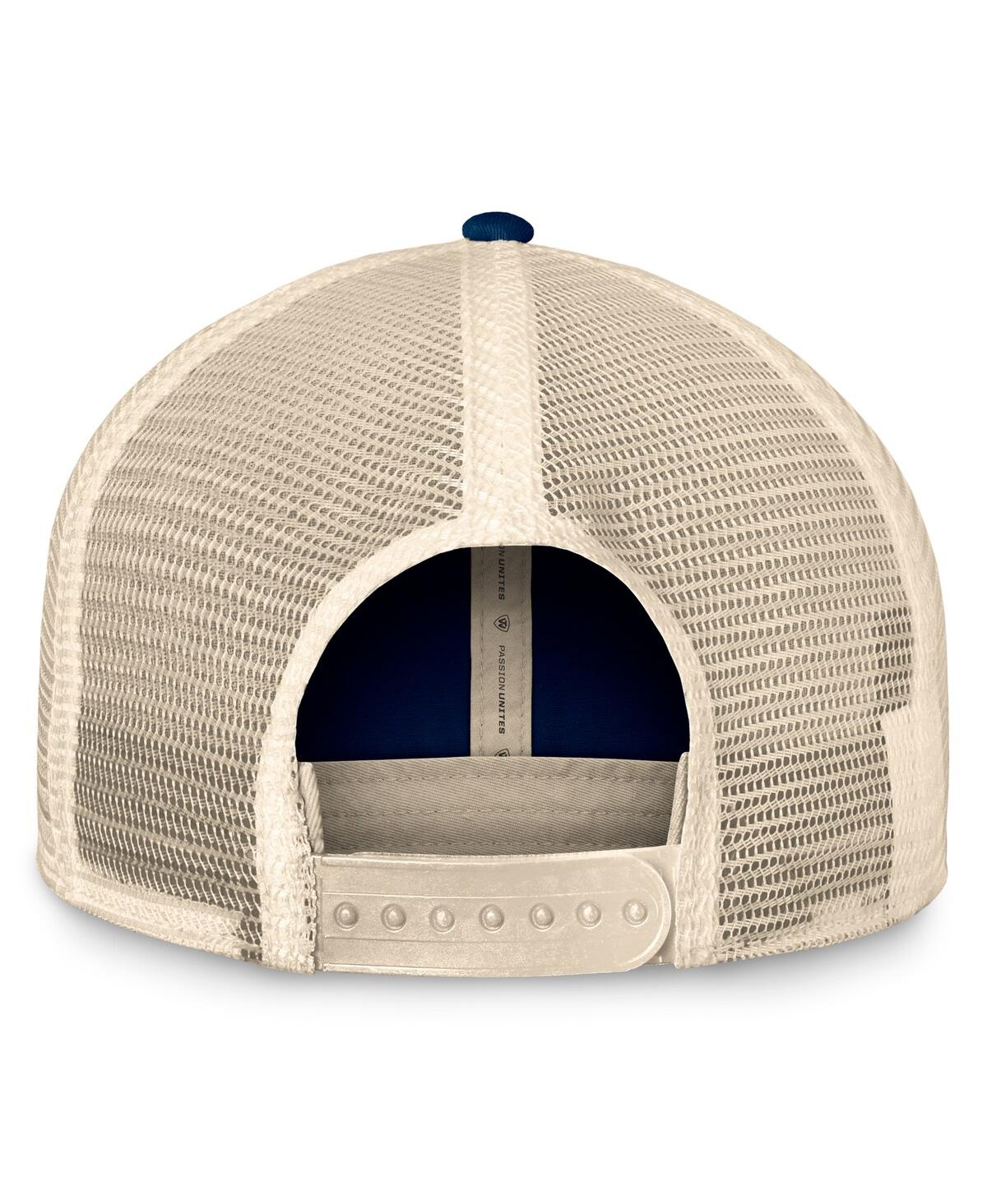 Top Of The World Men's Navy Ole Miss Rebels Heritage Waylon Trucker Adjustable Hat In Navy,natural