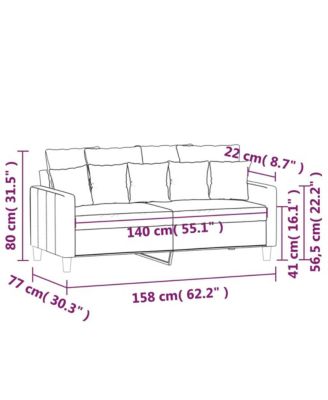 2-Seater Sofa Black 55.1" Velvet