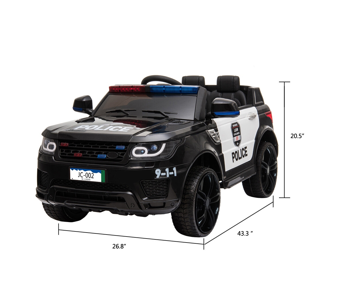 Yescom 12V Kids Police Ride On Car Electric Cars 2.4G Remote Control, Led Flashing Light, Music & Horn.