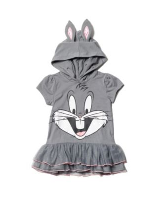 Girls Buggs Bunny Cosplay T-Shirt Dress and Leggings Outfit Set