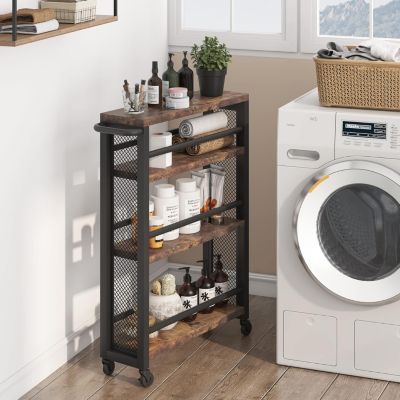 Slim Storage Cart, Narrow Rolling Carts with Wheels