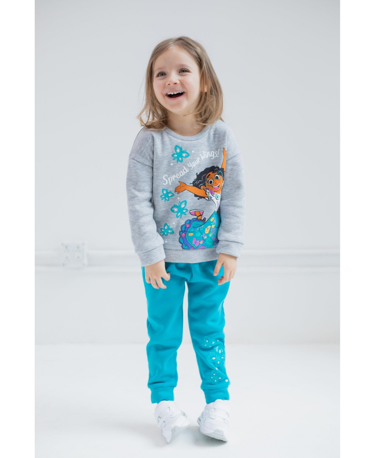 Disney Girls Encanto Mirabel Fleece Pullover Sweatshirt and Pants Set to -/ blue