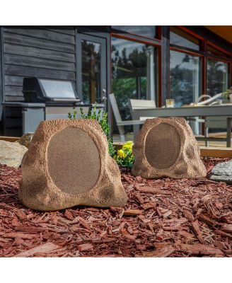 Rock Speaker Connect Bluetooth Outdoor Speaker with Solar Charging - Each