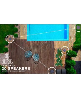 Rock Speaker Connect Bluetooth Outdoor Speaker with Solar Charging - Each
