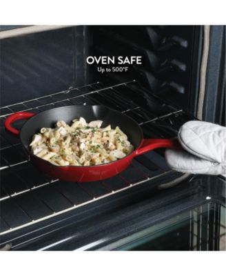 10 Inch Enamel Cast Iron Skillet - Gradient Red