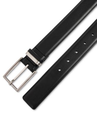 Men's Burnished Edge and Metal Loop Dress Belt, Created for Macy's