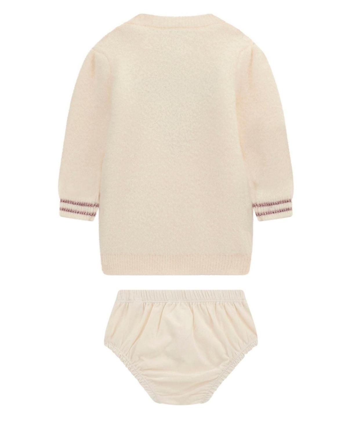 Guess Baby Girl Long Sleeve Dress and Stretch Jersey Bloomer