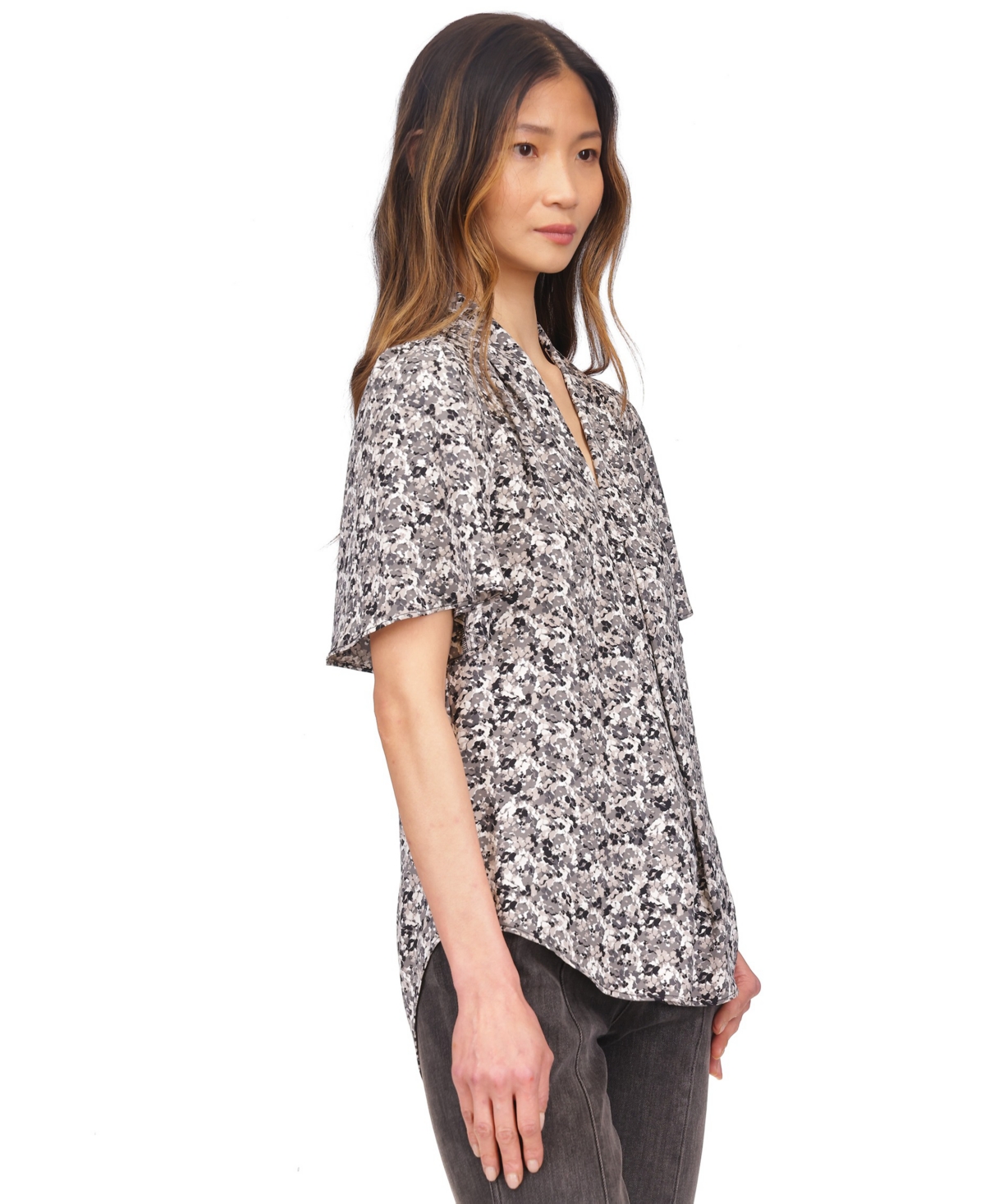 Michael Michael Kors Women's Printed V-Neck Top